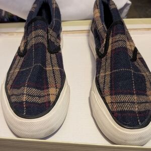 Plaid Slip-On Shoes